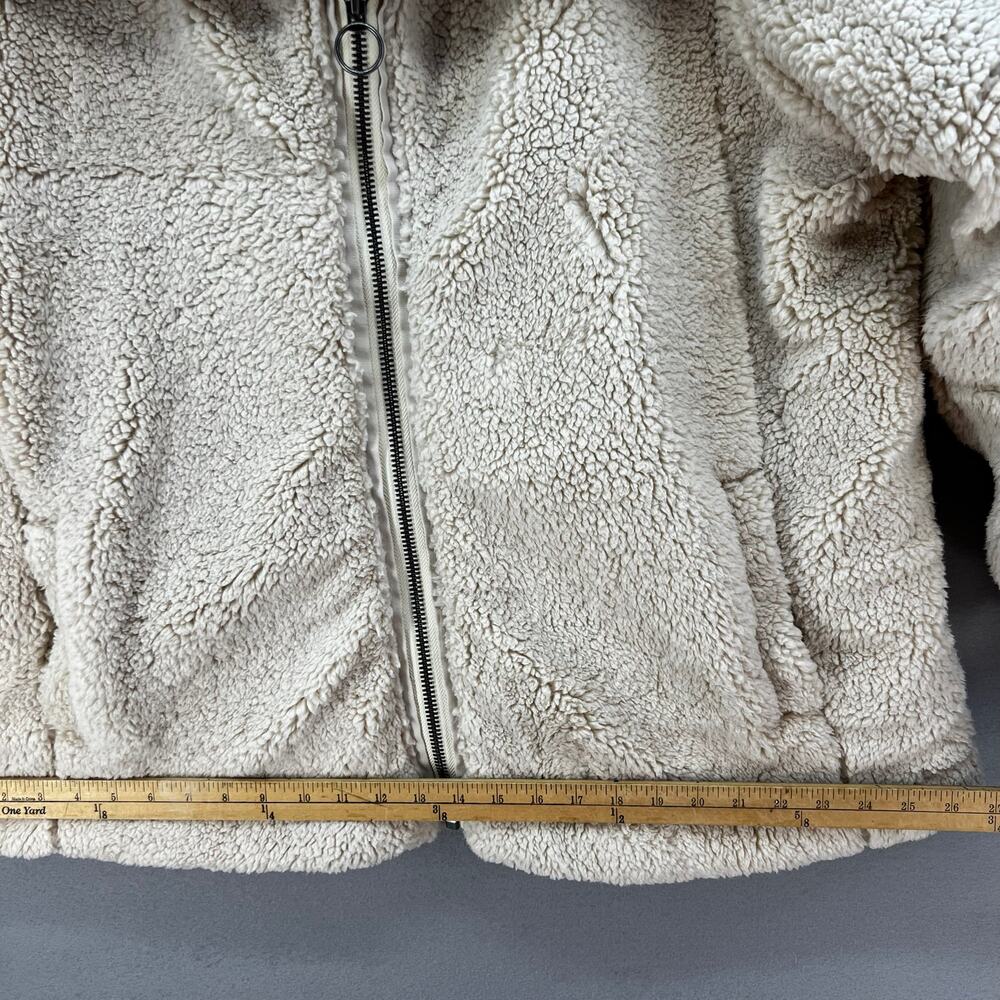 We The Free Sherpa Coat Woman's L Beige Raya Teddy Full Zip Preppy Winter Gear - Picture 10 of 10